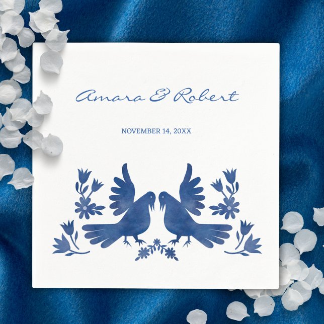 Serviette En Papier Aquarelle Otomi (Créateur téléchargé)