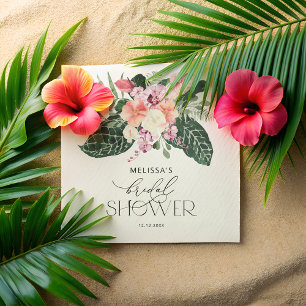 Serviette En Papier Aquarelle Papier à Fête des mariées florale tropic