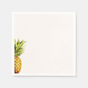 Serviette En Papier Aquarelle Papier d'ananas tropical Napkin