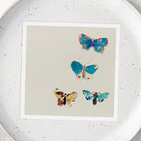 Aquarelle papillons bleus vintages. Odilon Redon