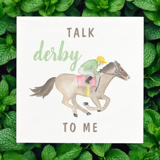 Serviette En Papier Aquarelle Parlez Derby à moi course de chevaux