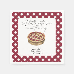 Serviette En Papier Aquarelle petit baby shower à tarte