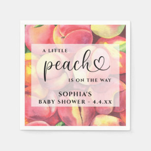 Serviette En Papier Aquarelle Petite pêche est sur le chemin baby show