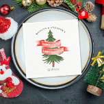 Serviette En Papier Aquarelle Pine Tree Joyeux Petit Baby shower<br><div class="desc">Célébrez dans le style avec ces serviettes de baby shower à la mode. Ce design est facile à personnaliser avec votre libellé d'événement spécial et vos invités seront ravis quand ils verront ces fabuleuses serviettes.</div>