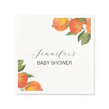 Aquarelle Tangerine Cocktail Napkin