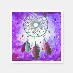 Serviette En Papier Aquarelle tendance Bohemian Dream Catcher & Nebula