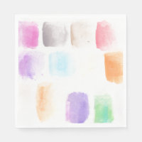 Aquarelle touche mains peintes serviettes à motifs