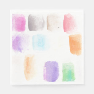 Serviette En Papier Aquarelle touche mains peintes serviettes à motifs