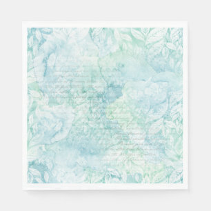 Serviette En Papier Aquarelle Turquoise Green Party