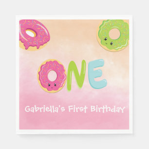 Serviette En Papier Aquarelle UN Donut, serviettes personnalisées