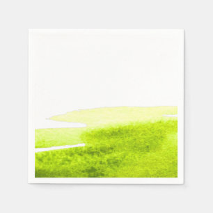 Serviette En Papier Aquarelle vert citron vert