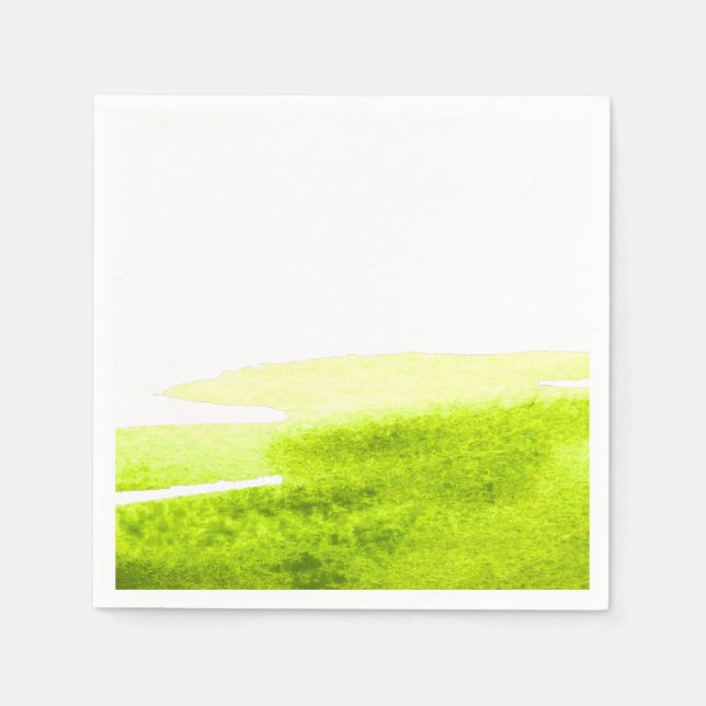Serviette En Papier Aquarelle vert citron vert (Devant)