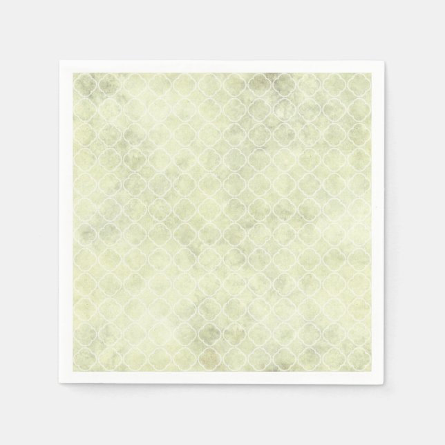 Serviette En Papier Aquarelle verte Abstrait Pastel (Devant)