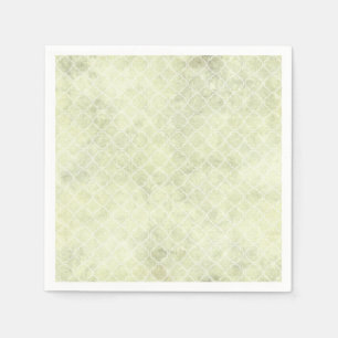 Serviette En Papier Aquarelle verte pastel abstrait