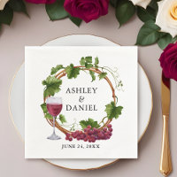 Aquarelle Vignes Vignes Bois Mariage Wreath