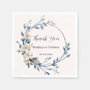 Serviette En Papier Aquarelle vintage Lily or Daisy Floral Botanica