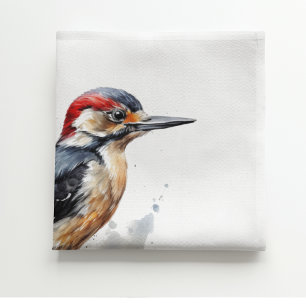 Serviette En Papier Aquarelle Woodland Pic, coutume
