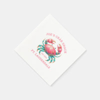 Aquarelles Illustration de crabe Texte personnalis
