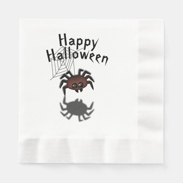 Serviette En Papier Araignée d'Halloween (Devant)