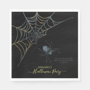Serviette En Papier Araignée et toile d'araignée Halloween