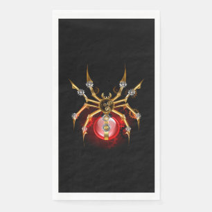 Serviette En Papier Araignée steampunk sur fond noir