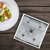 Araignées déplaisantes noires veuves en blanc marq