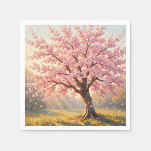 Serviette En Papier Arbre de cerisier en fleurs Printemps