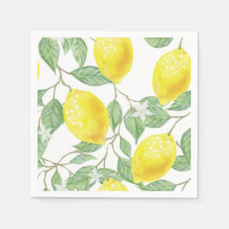 Serviette En Papier Arbre de citron jaune et vert papier de pays pour