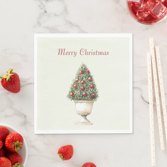 Serviette En Papier Arbre de grenade Noël (En situation)