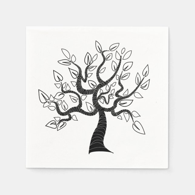 Serviette En Papier Arbre de la vie serviettes - personnalisable (Devant)