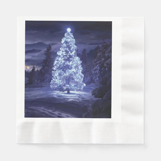 Serviette En Papier Arbre de Noël (Devant)