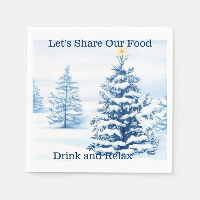 Serviette En Papier Arbre de Noël (Devant)