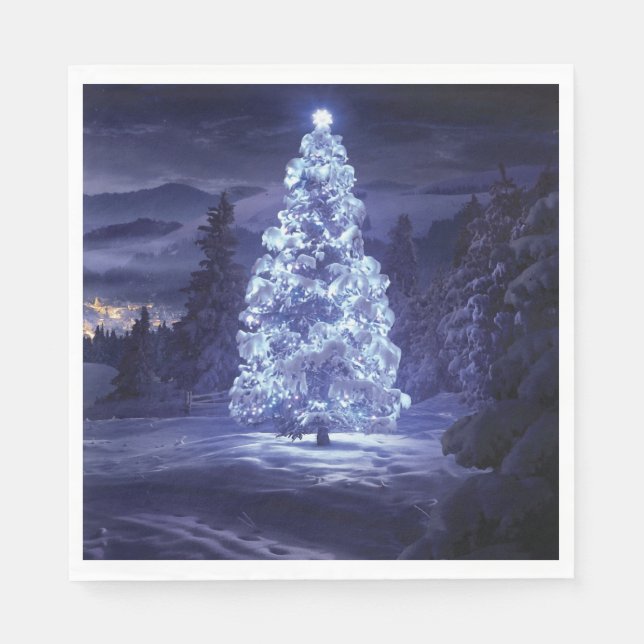 Serviette En Papier Arbre de Noël (Devant)