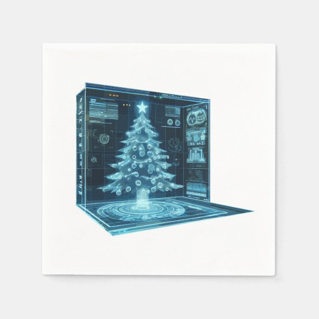 Serviette En Papier Arbre de Noël artificiel (Devant)