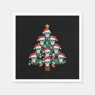 Serviette En Papier Arbre de Noël crâne Pantalon de pyjama Cool squele