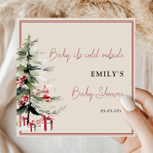 Arbre de Noël d'hiver Baby Shower Il fait froid de