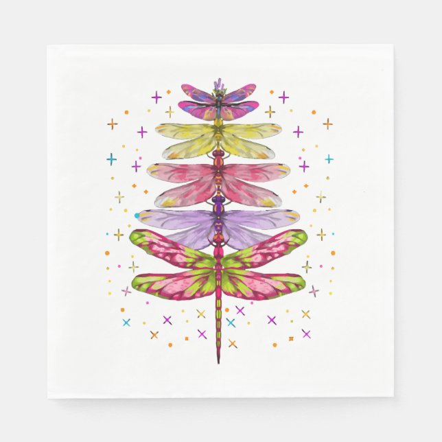 Serviette En Papier Arbre de Noël dragonfly (Devant)