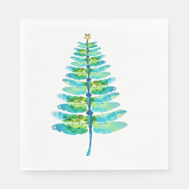 Serviette En Papier Arbre de Noël Dragonfly (Devant)