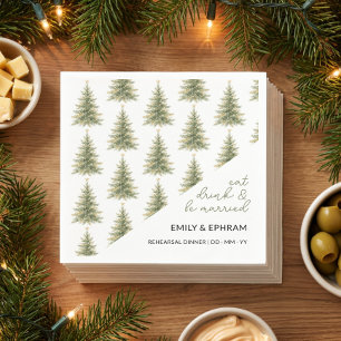 Serviette En Papier Arbre de Noël Manger Boire et Se Marier