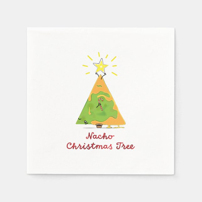 Serviette En Papier Arbre de Noël Nacho (Devant)