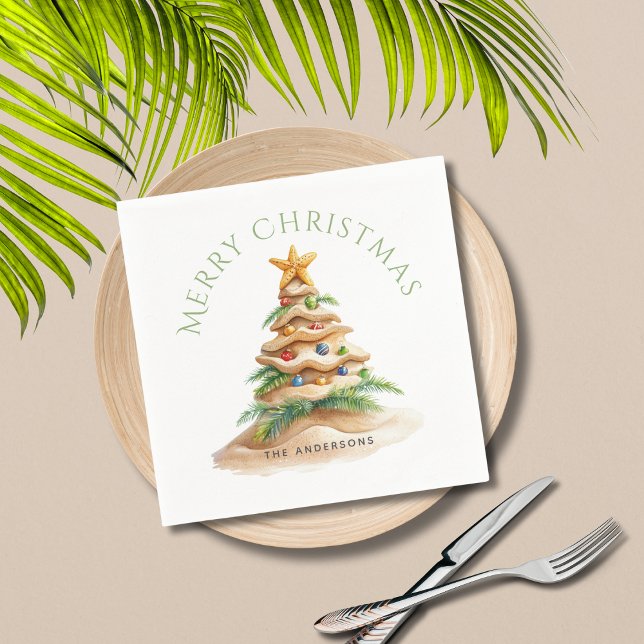 Serviette En Papier Arbre de Noël tropical (Créateur téléchargé)
