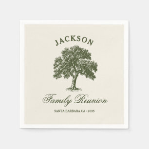 Serviette En Papier Arbre de réunion de famille classique moderne