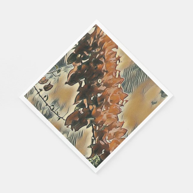 Serviette En Papier Arbre de roses d'art (Coin)