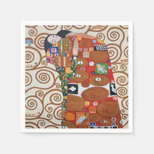 Serviette En Papier Arbre de Vie Art nouveau de Gustav Klimt, vintage