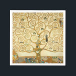 Serviette En Papier Arbre de vie de Gustav Klimt<br><div class="desc">Belle peinture "Arbre de Vie" de Gustav Klimt,  1909.</div>
