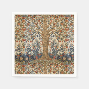Serviette En Papier Arbre de vie de William Morris Vintage Préraphaéli