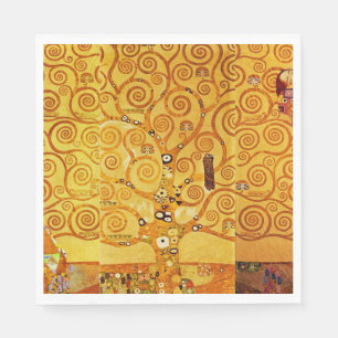 Serviette En Papier Arbre de vie Gustav Klimt Nouveau