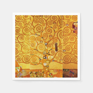 Serviette En Papier Arbre de vie Gustav Klimt Nouveau