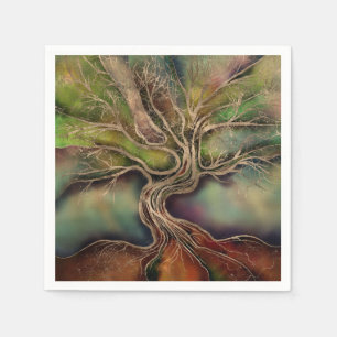 Serviette En Papier Arbre de vie - ombres d'automne