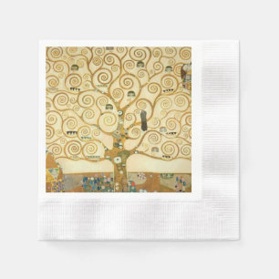 Serviette En Papier Arbre de Vie par Gustav Klimt